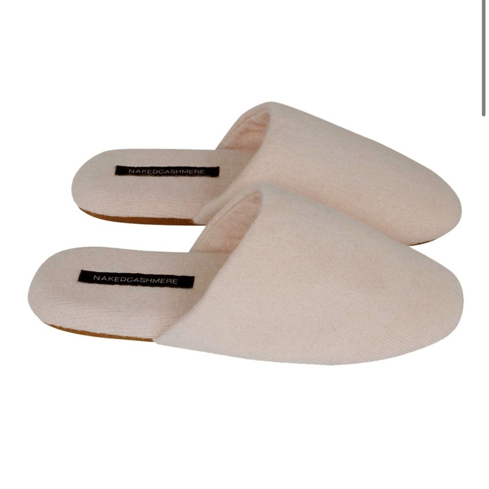 NakedCashmere Mule Slipper In Barley Medium 7/8 NWT